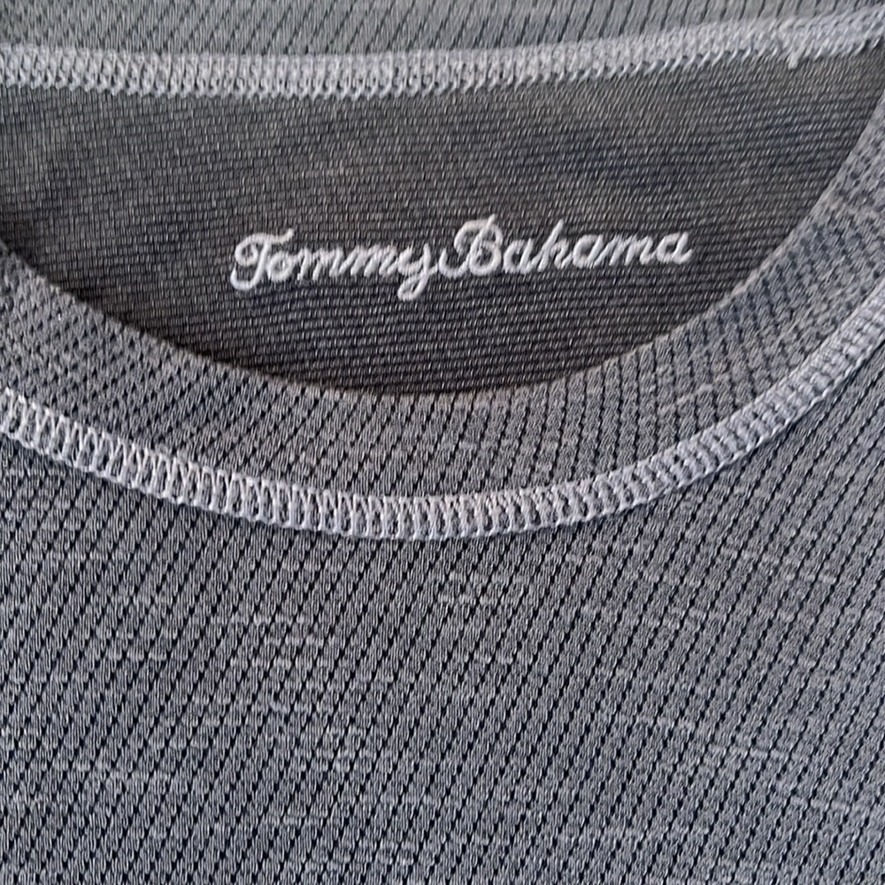 Tommy Bahama Men's Dark Gray Shirt - Picture 2 of 2
